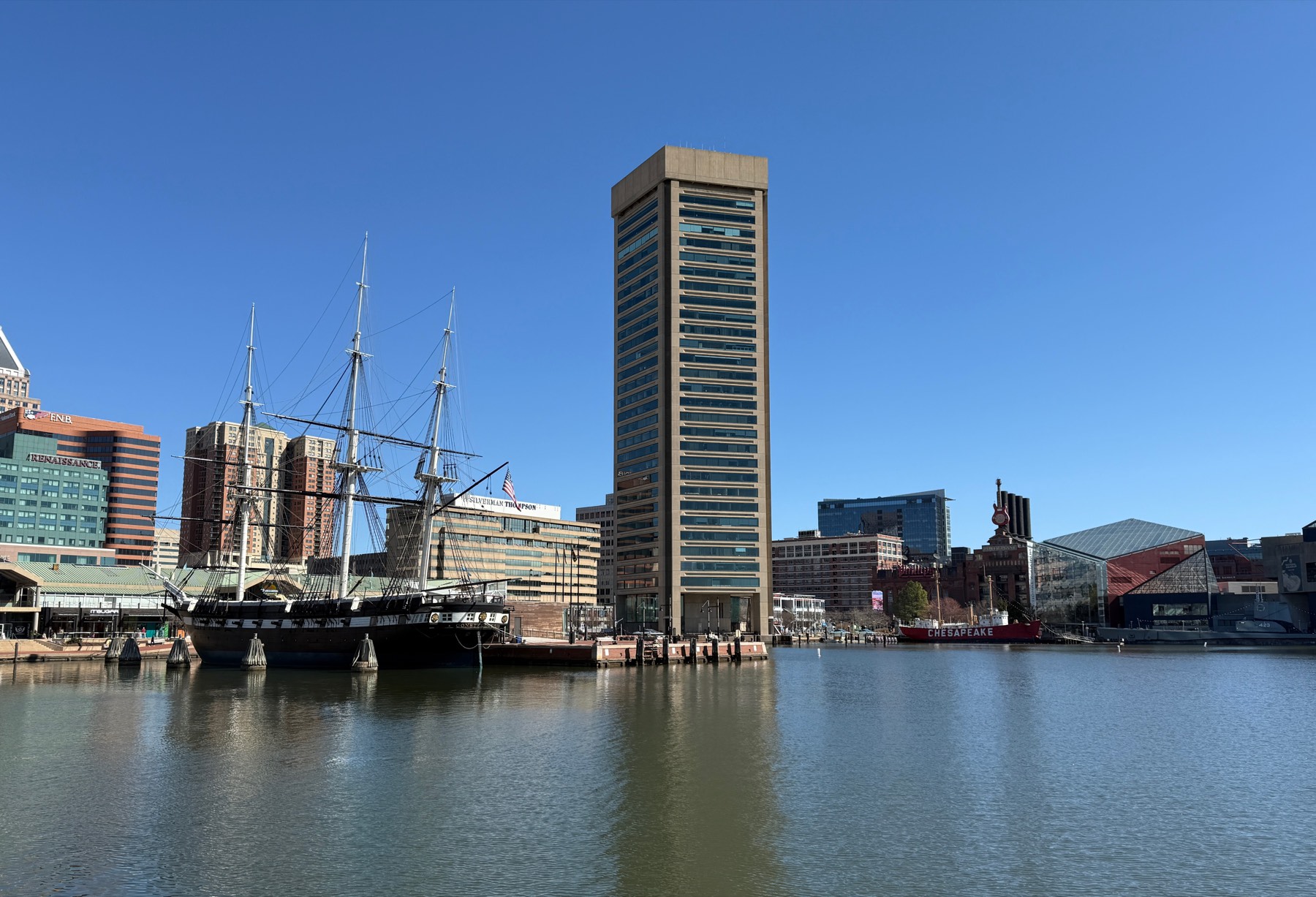Baltimore's Inner Harbor, with the World Trade Center where Harbor View Consulting is headquartered