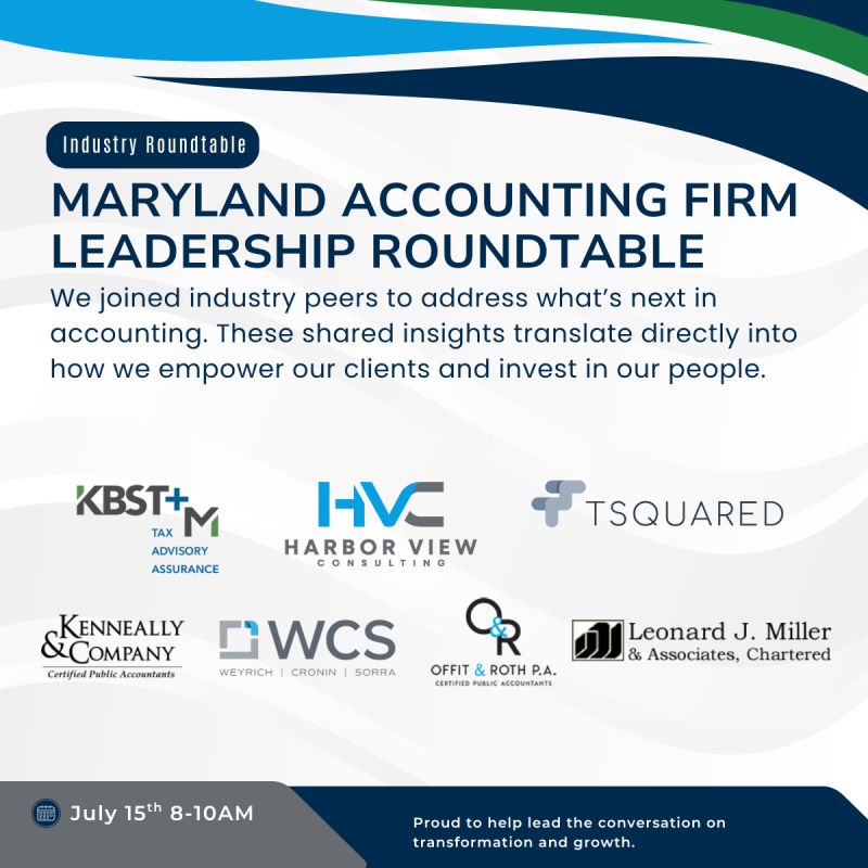 Harbor View Consulting Leaders Participate in Maryland Accounting Firm Roundtable